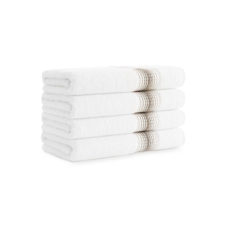 Monarch Brands Turkish Hand Towels, 18in x 32in, Striped , Sand, 4PK PNP-HT-STT-1832-5-4-SND